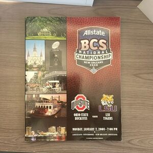 January 2008 BCS National Championship Ohio State LSU Gameday Program Football